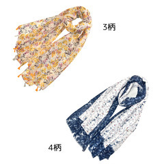 新品・未使用 / 春夏用 UVカットストール カジュアル キレイめ 可愛いストール 花柄 薄手 冷房対策 ショール レディース プレゼントの画像