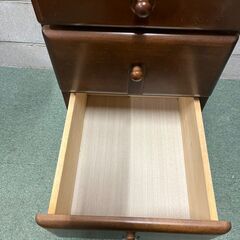 木製 5段 ミニチェスト 収納棚 洋タンス キャビネット 幅36cm×奥行46cm×高さ85cm の画像