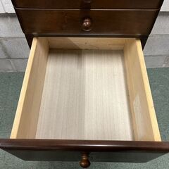 木製 6段 ミニチェスト 収納棚 洋タンス キャビネット 幅36cm×奥行46cm×高さ103cmの画像