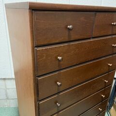 木製 7段 チェスト 洋タンス 整理箪笥 キャビネット 幅90.5cm×奥行45cm×高さ136cmの画像
