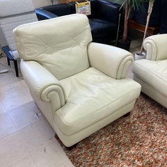 中古　イタリア最高峰　ポルトローナフラウ　ワイド2人掛けソファー　1人掛けソファー　セット売り　公田店の画像