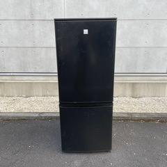 f●■三菱・ノンフロン冷凍冷蔵庫146L / 2ドア【MR-P15EF-KK】ブラック 2021年製の画像