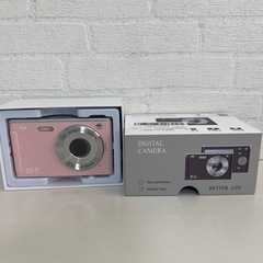 デジカメ UHD 4K動画 デジタルカメラ新品 5000万画素 32GB ピンクの画像