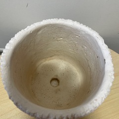 陶器鉢 植木鉢 オシャレ鉢 編み目柄の画像