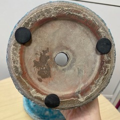 陶器鉢 植木鉢 オシャレ鉢 水色 の画像