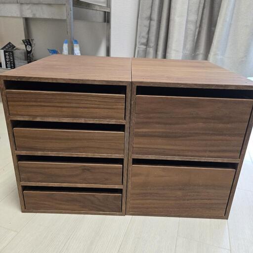 【無印良品廃盤品】木製収納ケース　オーク材引出式４段　ウォールナット 廃盤 無印良品 木製収納ケース 引出式 4段 オーク - メルカリ