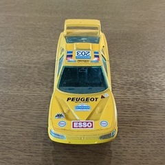 かっこいいミニカー🚗✨ PEUGEOT プジョー 405 ブラーゴ製 ターボ16 グランドレイドダカールラリー　ミニカー 自動車 車 くるま 黄色 の画像