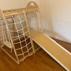 ジャングルジム　木製 天然木の画像