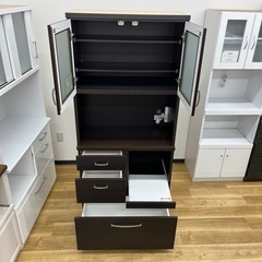 レンジボード ニトリ ２枚扉 コパン ダークブラウン のご紹介です！の画像