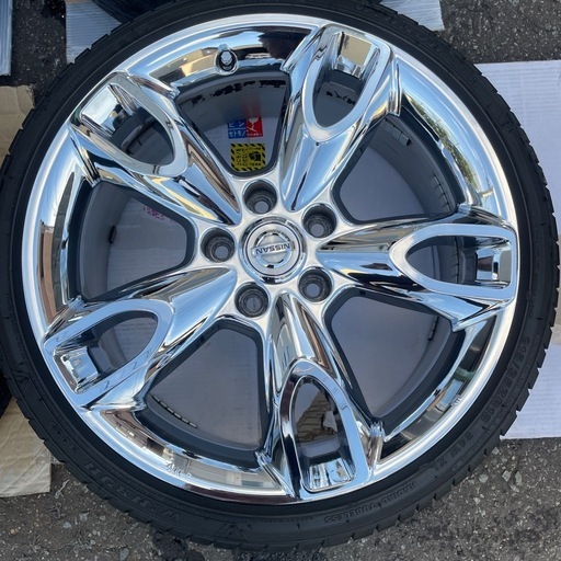 Z51 ムラーノ純正メッキホイール18インチ 114.3 5h7.5j+50 (ssk) 篠路