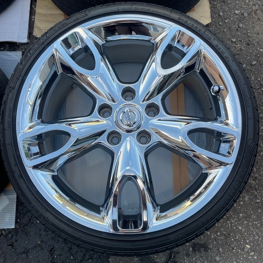 今夜が山田　Z51ムラーノ　18インチ　純正OP北米仕様メッキホイール① Z51 ムラーノ純正メッキホイール18インチ 114.3 5h7.5j+50 (ssk