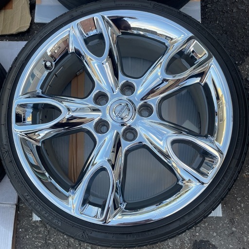 今夜が山田 Z51ムラーノ 18インチ 純正OP北米仕様メッキホイール①