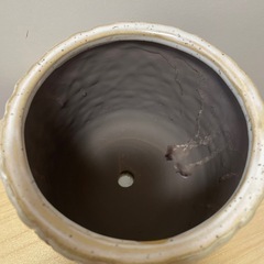 陶器鉢 植木鉢 オシャレ鉢 グラデーションカラー 白 の画像