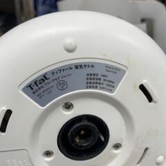 電気ケトル　No.3589　T-fal　ホワイト　KO39　【リサイクルショップどりーむ天保山】の画像