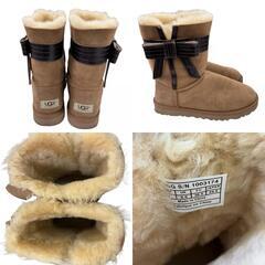 186001 UGG アグ ムートンブーツ 1003174  38 24 ベージュ レディース [250204HM130001]の画像