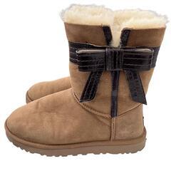 186001 UGG アグ ムートンブーツ 1003174  38 24 ベージュ レディース [250204HM130001]の画像