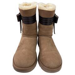 186001 UGG アグ ムートンブーツ 1003174  38 24 ベージュ レディース [250204HM130001]の画像