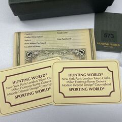 良品 HUNTING WORLD 名刺入れ 573-233-2 ブラウン系 2つ折り ハンティングワールド 札幌市手稲区の画像