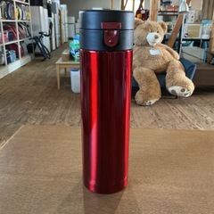 未使用品❤️ マグボトル　one push stainless bottle ワンプッシュステレンスボトル 真空 耐熱100℃ 耐冷-40℃ 赤 水筒の画像