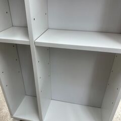 ★リユースのサカイ高崎店★TJ12550  ワゴン ライトブラウン/白 H66×D15×W42 クリーニング済みの画像