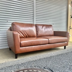 【倉庫保管中】　ソファ sofa 2人掛け 3人掛け 二人掛け 三人掛け 2P 3P　合皮 ブラウン 茶色ソファ モダンソファ 北欧調 リビング インテリア チェア 椅子 イス　の画像