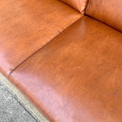 【倉庫保管中】　ソファ sofa 2人掛け 3人掛け 二人掛け 三人掛け 2P 3P　合皮 ブラウン 茶色ソファ モダンソファ 北欧調 リビング インテリア チェア 椅子 イス　の画像
