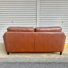 【倉庫保管中】　ソファ sofa 2人掛け 3人掛け 二人掛け 三人掛け 2P 3P　合皮 ブラウン 茶色ソファ モダンソファ 北欧調 リビング インテリア チェア 椅子 イス　の画像