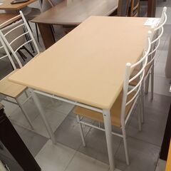 ★リユースのサカイ千葉中央店★期間限定割引有  ダイニングテーブルセット  H76×D70×W110 クリーニング済み TC4296の画像