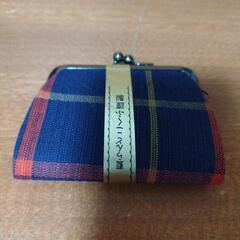 がま口 財布 
阿波しじら織の画像