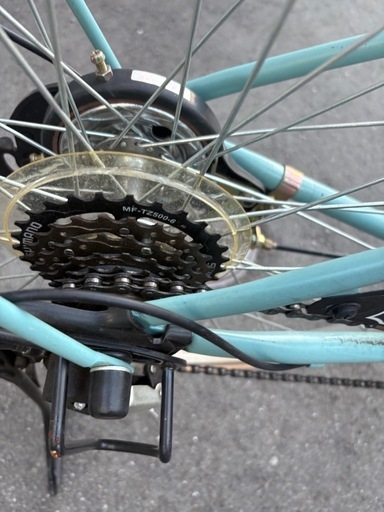 美品　26インチ自転車　シティーバイク　6速&オートライト