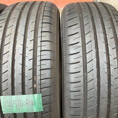 T11◆215/60R16 95H ヨコハマ ブルーアースGT AE51◆中古タイヤ4本セット!!溝残っています!!クラウン マークX ヴェゼル CX-3 などの画像