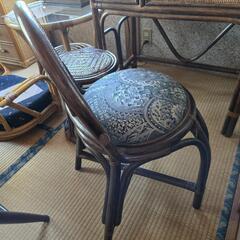 ラタン家具　テーブル　椅子　ドレッサー　の画像