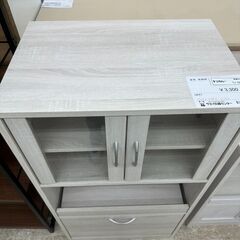 ★リユースのサカイ高崎店★TJ12554 (株)フクダクラフト 食器棚 ベージュ H110×D40×W59.2 クリーニング済みの画像
