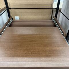 ★リユースのサカイ高崎店★TJ12555  レンジ台 茶 H123.5×D34×W59 クリーニング済みの画像