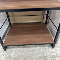 ★リユースのサカイ高崎店★TJ12555  レンジ台 茶 H123.5×D34×W59 クリーニング済みの画像