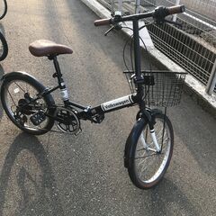 【ｼﾞｬﾝｸﾞﾙｼﾞｬﾝｸﾞﾙ金沢店】  折りたたみ自転車 黒 20インチ   動作確認／クリーニング済みの画像