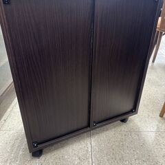 ★リユースのサカイ高崎店★TJ12562  収納棚 ダークブラウン H66×D22.5×W55 クリーニング済みの画像