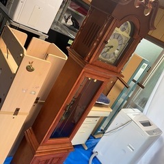 Tempus Fugit 木製柱時計　振り子付き　クラシック　アンティーク　ホールロック　の画像
