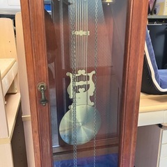 Tempus Fugit 木製柱時計　振り子付き　クラシック　アンティーク　ホールロック　の画像