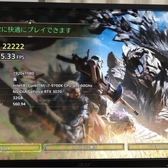ゲーミングPC/Windows11/RTX3070/SSD512GB/HDD2TBの画像