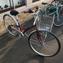 【ｼﾞｬﾝｸﾞﾙｼﾞｬﾝｸﾞﾙ金沢店】  自転車 赤 27インチ   動作確認／クリーニング済みの画像