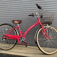 chou a la creme シティサイクル 自転車 ママチャリ 26インチ シマノ6段変速 中古品の画像