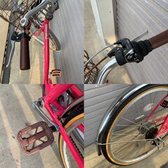 chou a la creme シティサイクル 自転車 ママチャリ 26インチ シマノ6段変速 中古品の画像