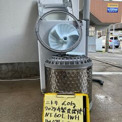 【リサイクルショップ ピカソ 小松原】🎉✨ニトリ 全自動洗濯機 6.0kg✨🎉🌟2024年製／分解洗浄済み NT60L1WH🌟★4188★の画像