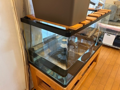 （お話中）水槽、水槽台、濾過装置台、ライトスタンドのセット