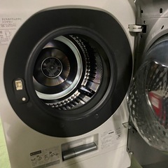 東○75 動作品  SHARP ES-W111-SRドラム式 洗濯機 2019年製 付属品完備 の画像