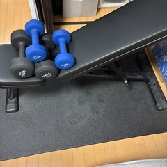 ベンチ台、ダンベル5.10キロの画像