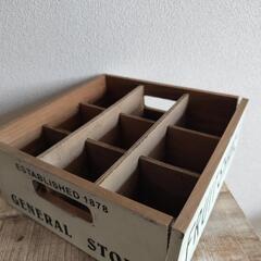 木製ジュースBOX　収納BOX　アンティーク風の画像