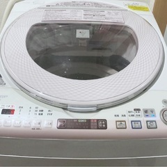 (送料無料) 洗濯・乾燥機 洗8kg 乾4.5kg 温風で完全に乾かす 新品14万 SHARP ⑦の画像