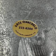 ホンジュラス　Arte Giancarlo　金属トレー　手作り　手工芸の画像